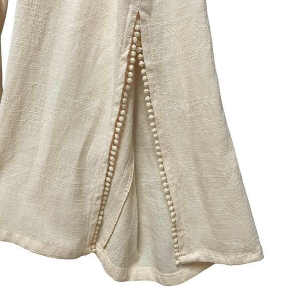 SOFT SURROUNDINGS Wide Leg Linen Blend Pants Sz XLP Cream Boho Summer Beachy - Picture 4 of 9